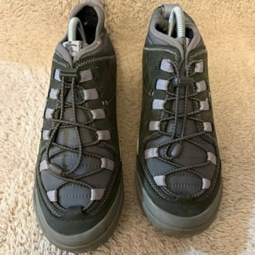 Cushe Wildrun UW00837 Womens Olive Green Floral Suede Hiking Trail Shoes Vibram